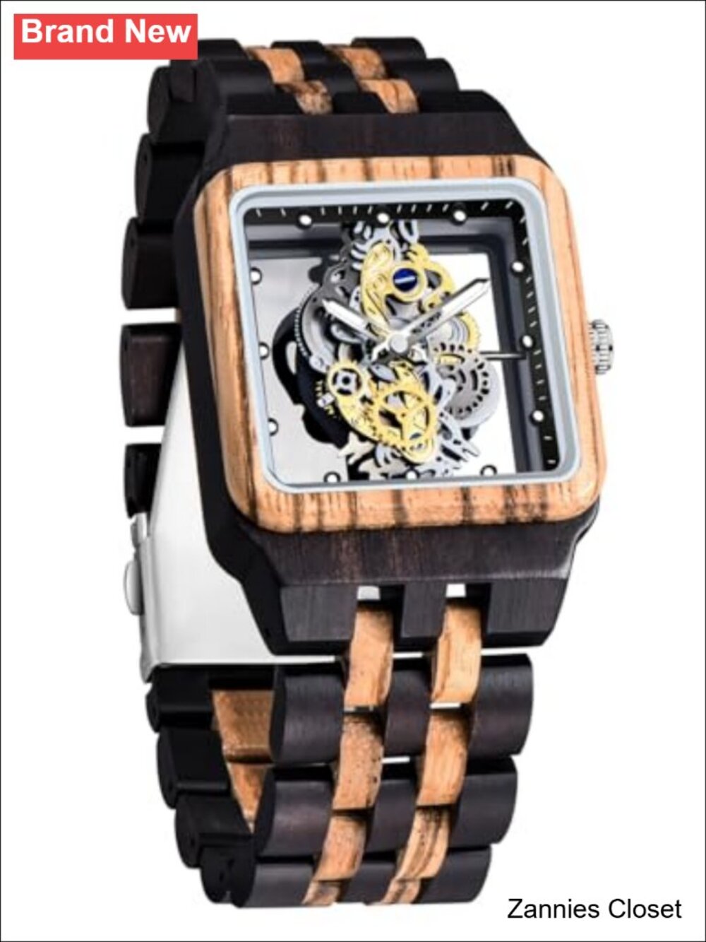 ✨ Men's Wooden Watch Lightweight Analog Quartz Hollowed Dial